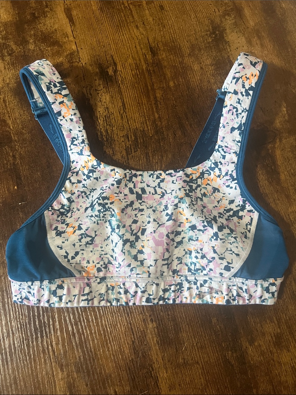 Brooks Sports Bra in Teal Accents